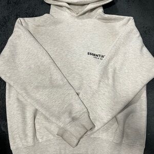 Fear of God Essentials Light Gray Hoodie